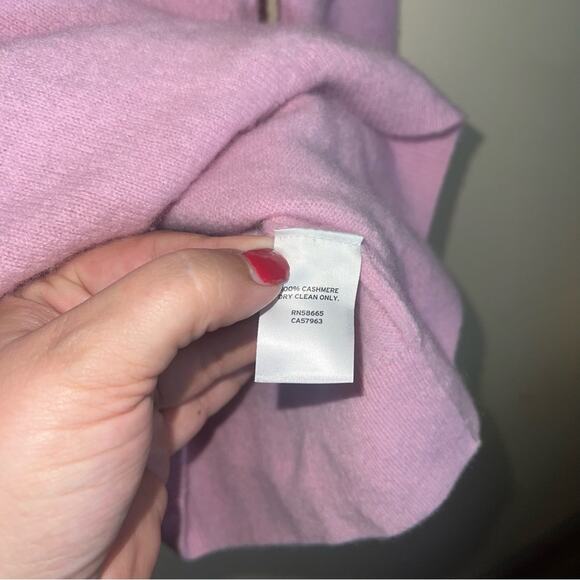 NORDSTROM quiet luxury pink cashmere sweater XS - Picture 4 of 5